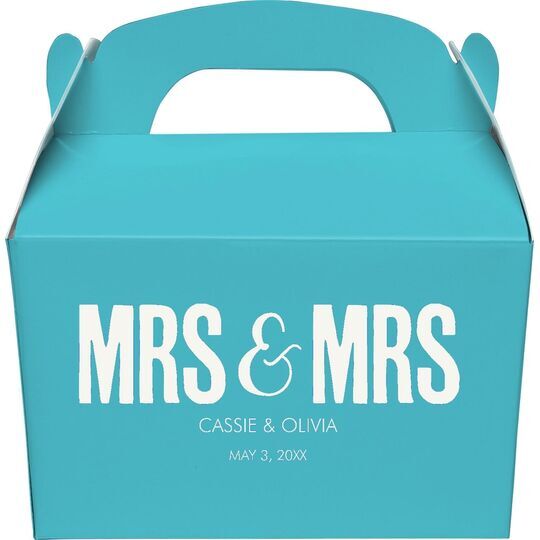 Bold Mrs & Mrs Gable Favor Boxes